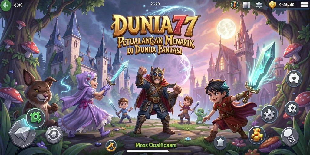 Tampilan gameplay yang seru dan menantang dari DUNIA77.