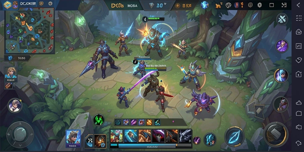 Screenshot gameplay IDCJOKER yang menunjukkan aksi seru pertarungan tim.