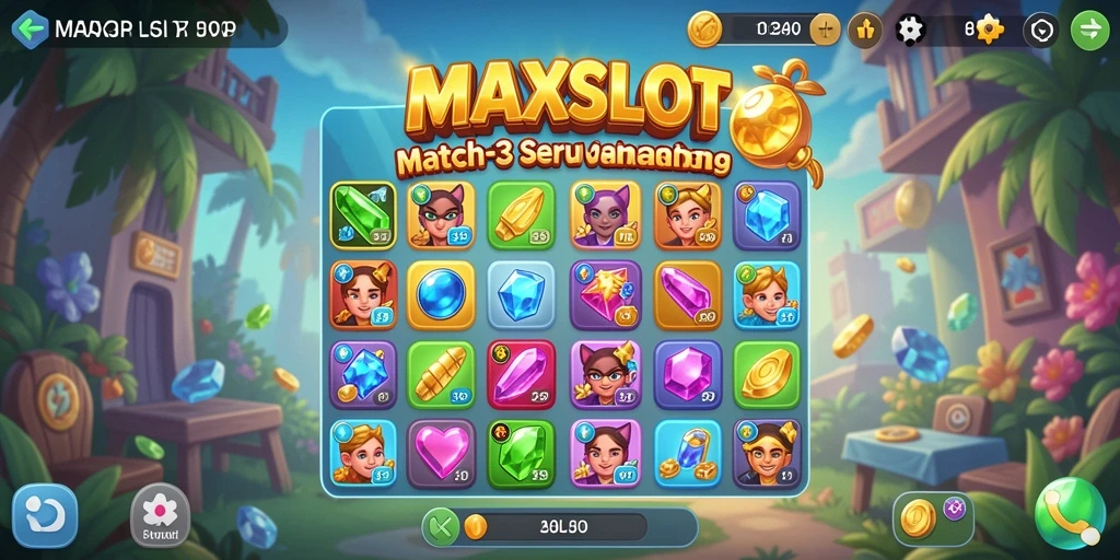 Gameplay seru MAXSLOT dengan grafis menarik di layar.