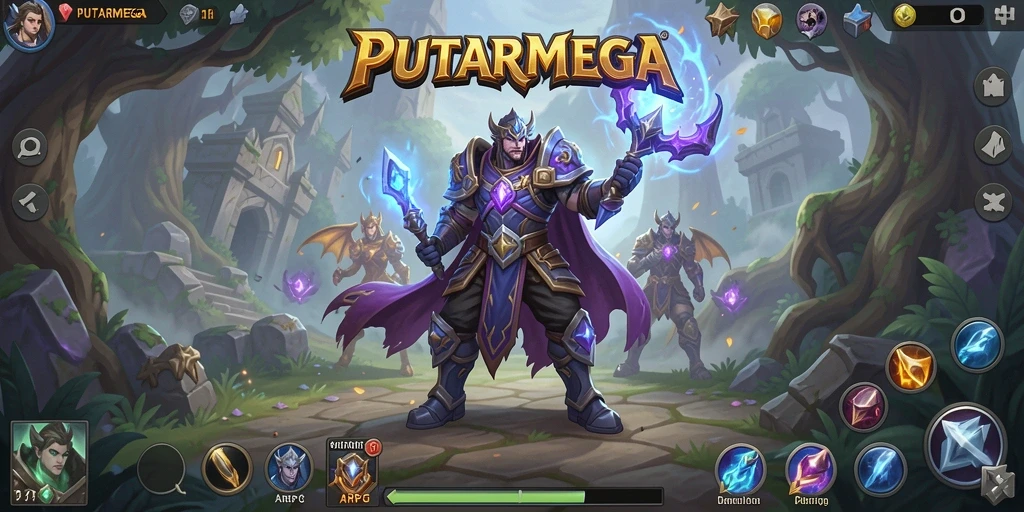 Tampilan gameplay dinamis dan seru di PUTARMEGA.
