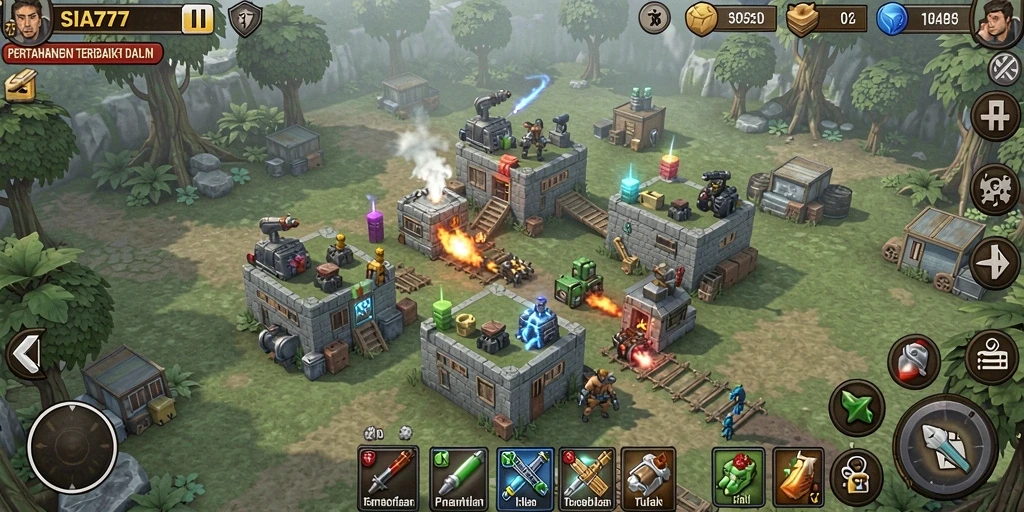 Tangkapan layar menunjukkan gameplay mendalam dan strategis SIA777.
