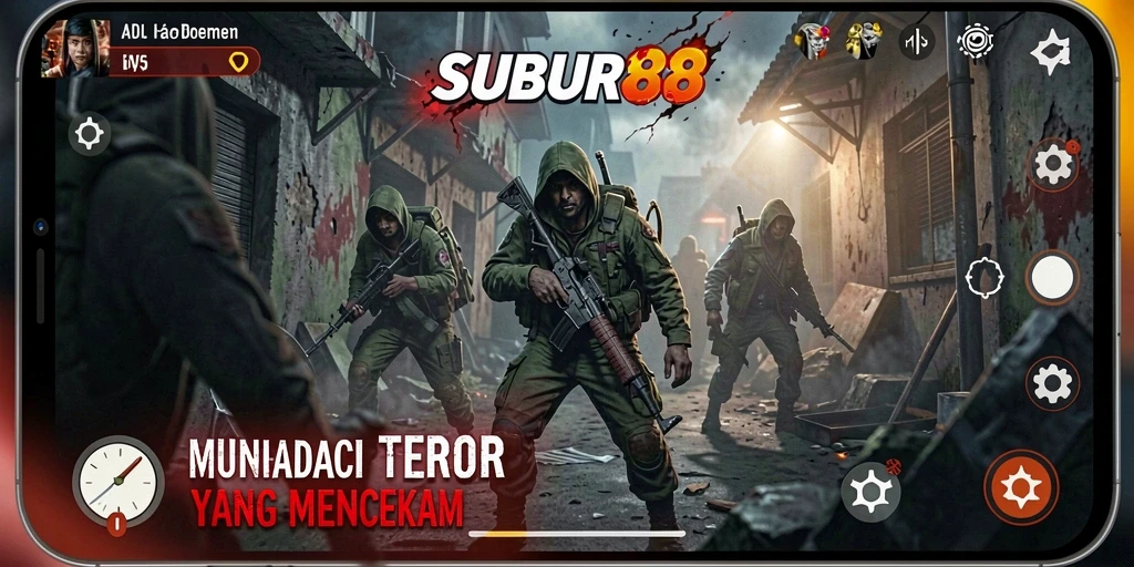 Tampilan gameplay yang menyeramkan di SUBUR88.