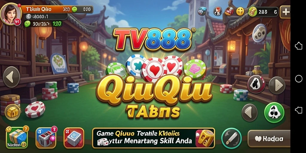 Tampilan gameplay menarik dari TV888 saat bermain QiuQiu.